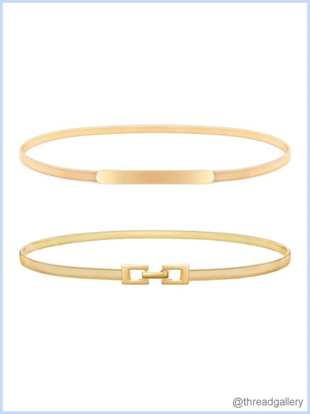 Skinny Metal Chain Waist Belt Stretchy Cinch Belt for Dress